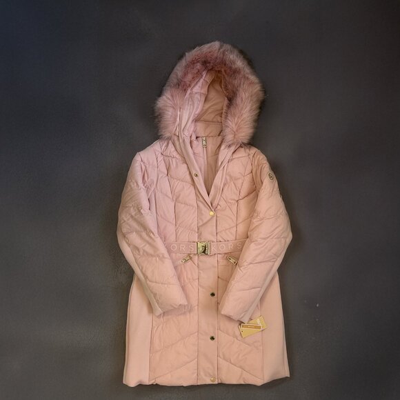 Michael Kors Jackets & Blazers - BRAND NEW Michael Kors Blush Belted Puffer Coat Jacket Size M (NWT $300)